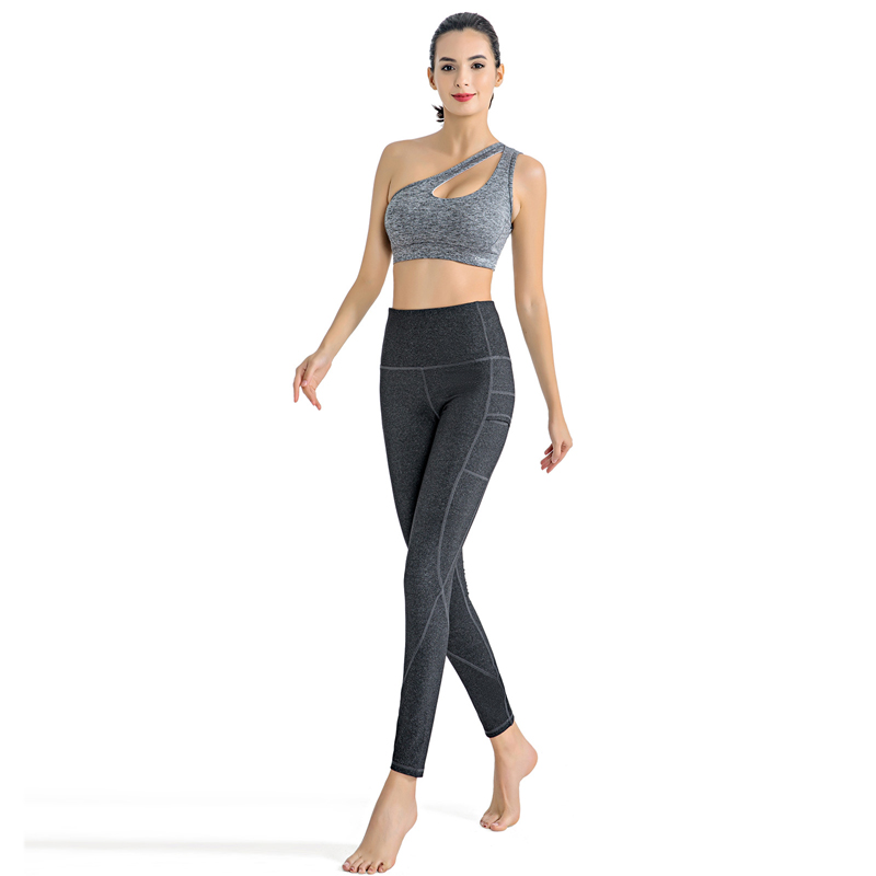 FDRF010- Out Pocket High Waist Yoga Pants, Tummy Control