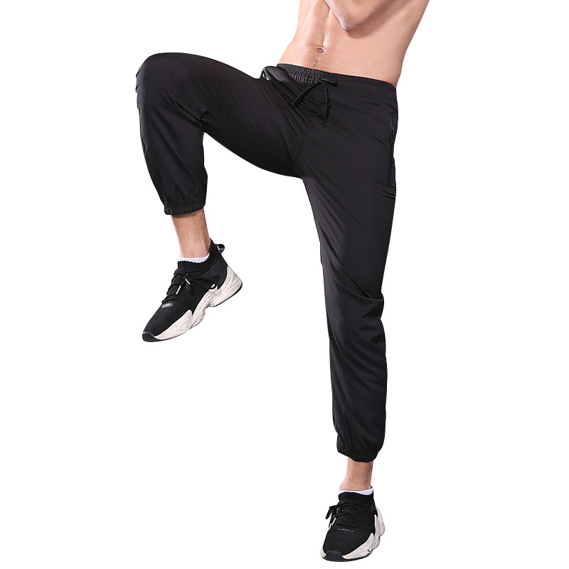 FDM023- Men\ s Lightweight Joggers Pants Zipper Pockets Gym Work