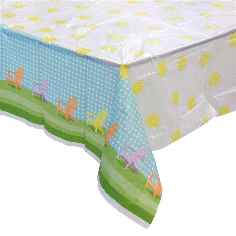 Suveaeg Puhasta trükitud Tablecloth PVC Tablecover