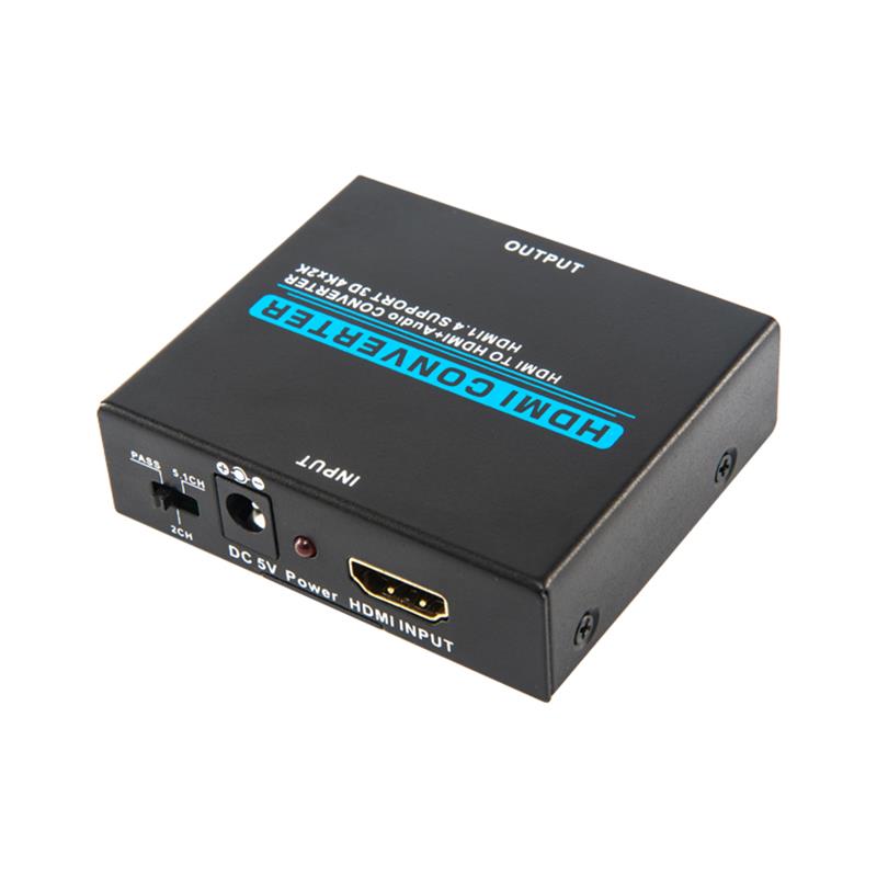 V1.4 HDMI Fuaime Fuaime HDMI go HDMI + Tiontaire Fuaime Tacaíocht 3D Ultra HD 4Kx2K @ 30Hz