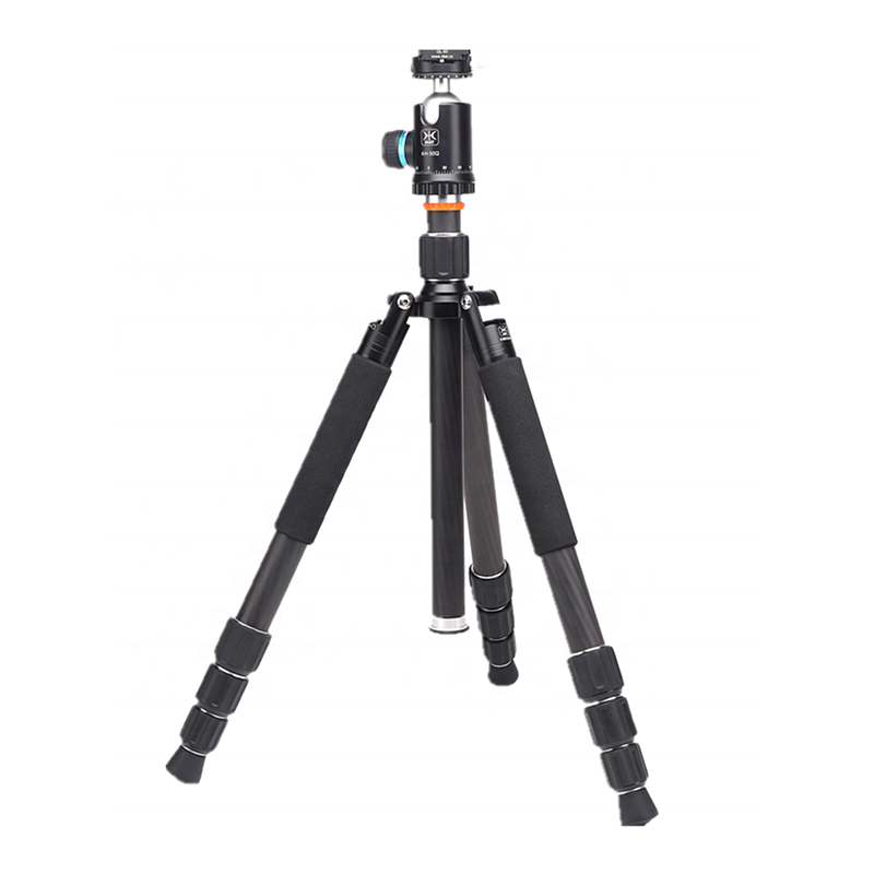 Diat CM324 + KH30 Tripú ceamara Tripod físeán solúbtha snáithín carbóin seasamh gairmiúil do dslr ceamara