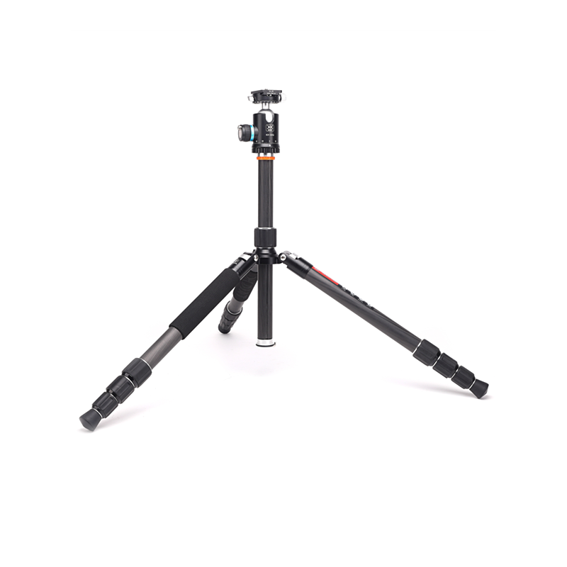 Diat CM324 + KH30 Tripú ceamara Tripod físeán solúbtha snáithín carbóin seasamh gairmiúil do dslr ceamara