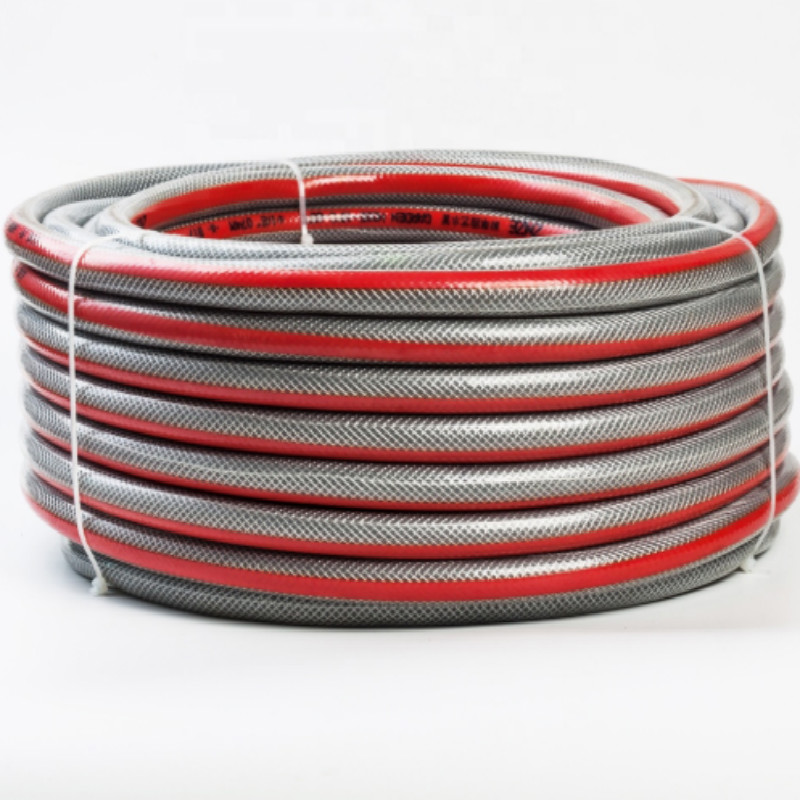 Uimh boladh snáithín solúbtha ildaite solúbtha ar ardchaighdeán braided atreisiú píopa gairdín plaisteach PVC