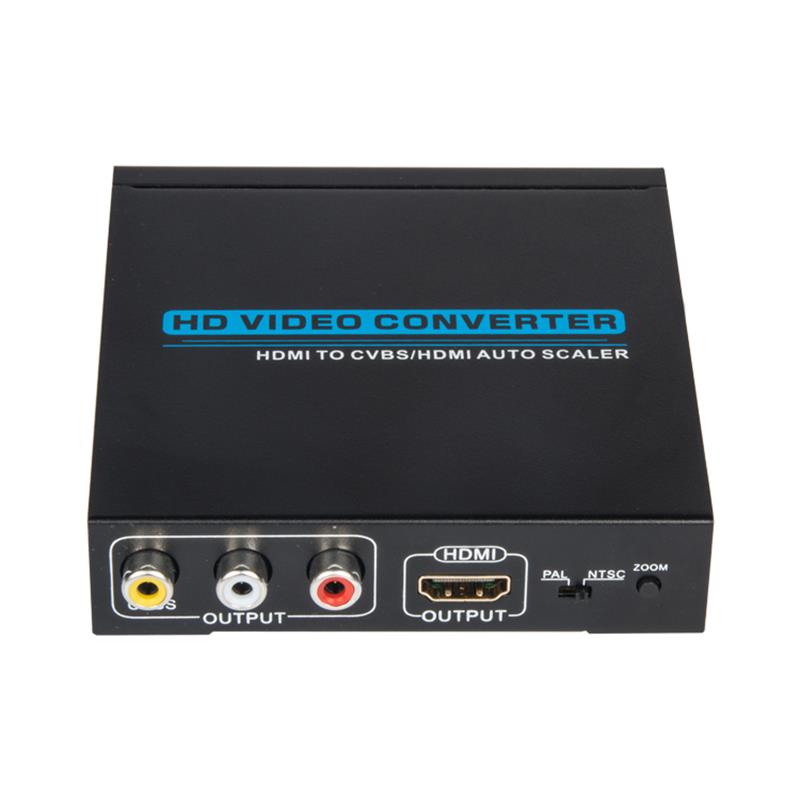 HDMI DO CVBS / AV + HDMI CONVERTER Auto Scaler 1080P