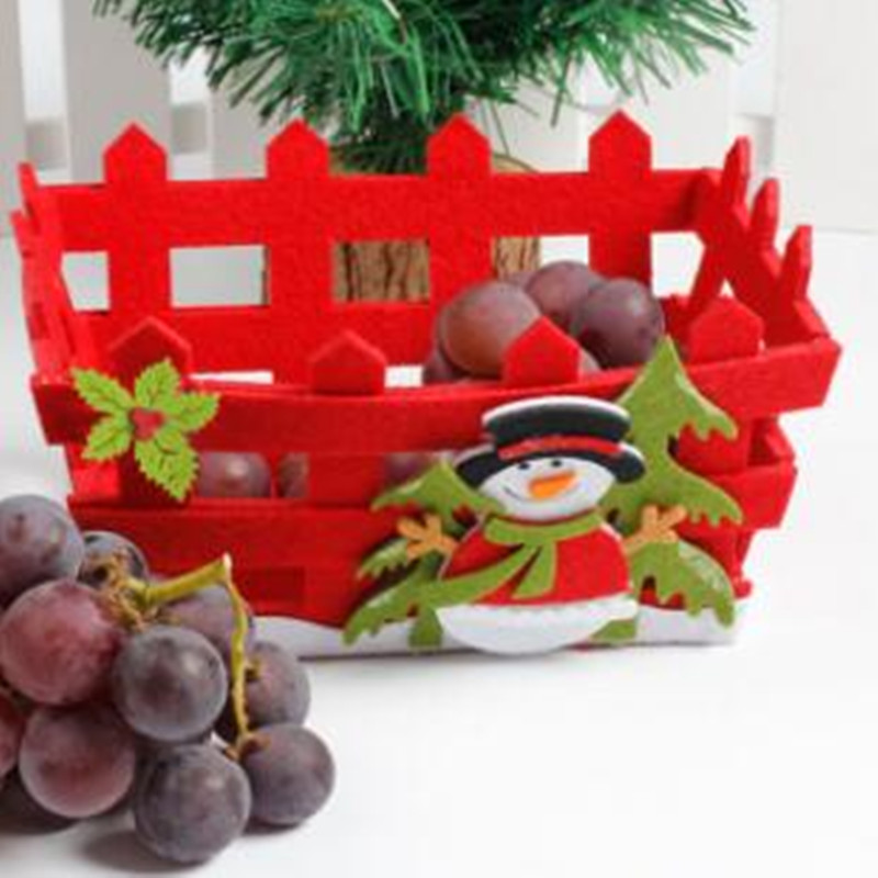 Eco Friendly Dekorative Gift Basket Xmas Vilt Basket