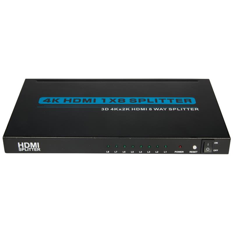4K 8 Calafoirt HDMI 1x8 Scoilteoir Tacaíocht 3D Ultra HD 4Kx2K / 30Hz