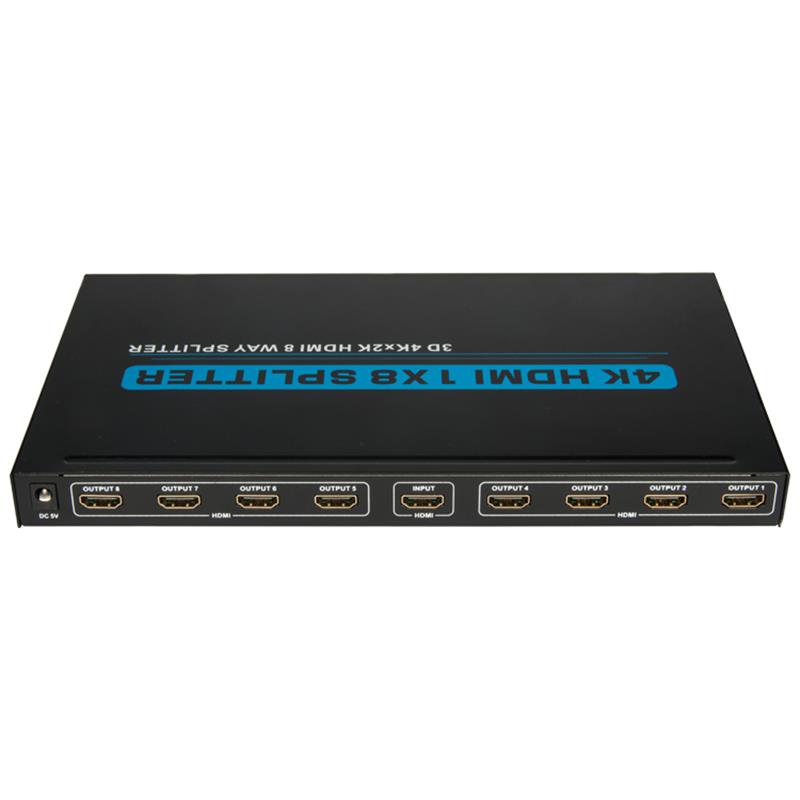 4K 8 Calafoirt HDMI 1x8 Scoilteoir Tacaíocht 3D Ultra HD 4Kx2K / 30Hz