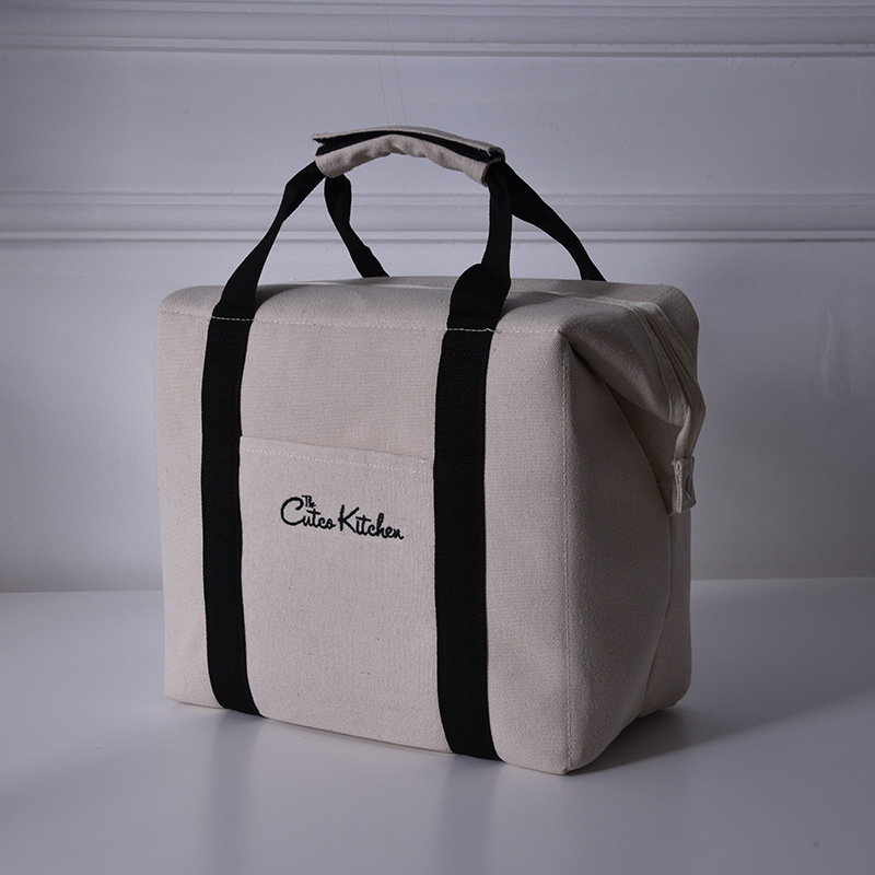 SGC39 Zip raske tollimaksu Canvas Collapsble Isoleeritud kaupluse toidukott Cooler Bag for Frozen Seafood