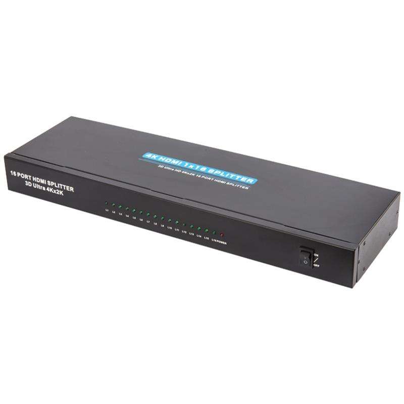 4K 16 Calafoirt HDMI 1x16 Scoilteoir Tacaíocht 3D Ultra HD 4Kx2K / 30Hz