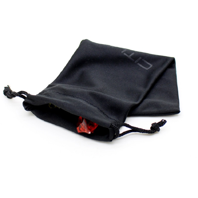 SGS46 Mikrofiber Kohandatud logo Pehmed päikeseprillid Pouch Bag Black DrawString Microfiber Eyeglass Bag