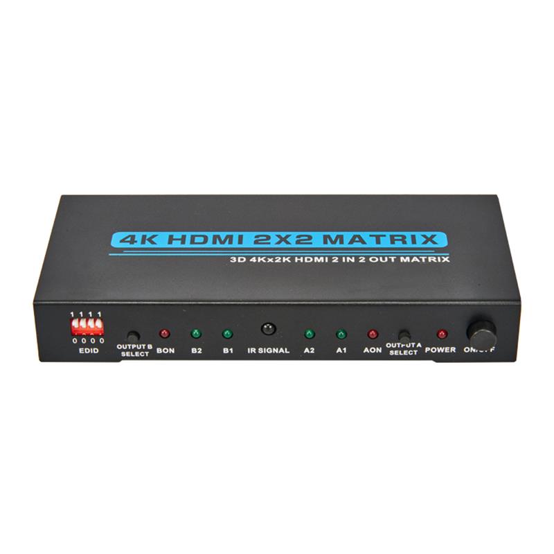 Maitrís V1.4 4K / 30Hz HDMI 2x2 le Tacaíocht EDID 3D Ultra HD 4Kx2K