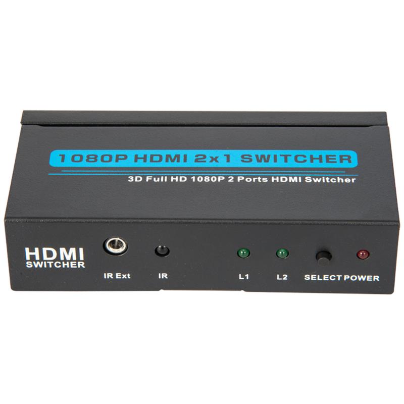 V1.3 HDMI 2x1 Switcher Support 3D Iomlán HD 1080P