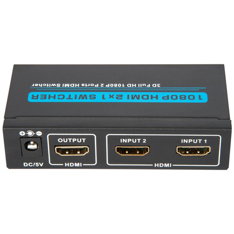 V1.3 HDMI 2x1 Switcher Support 3D Iomlán HD 1080P