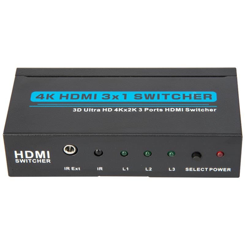 V1.4 4K/30Hz HDMI 3x1 Switcheri toetus 3D Ultra HD 4K*2K/30Hz