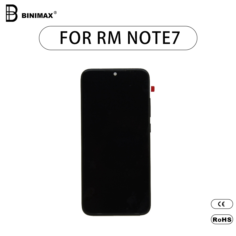 Mobiiltelefoni LCD-d näitavad BINIMAX-i mobiilide näidikut punase noodi 7 jaoks