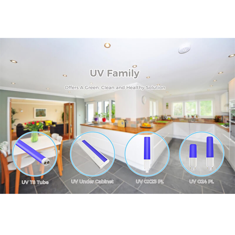 Corónachvíreas Frith-Nua 405nm UVA Ultraivialait Faoi stiúir Faoi Steiriliú Comh-Aireachta Lampa Solas UV UV Soilsiú Dífhabhtú Germicidal UV Soilsiú Gorm Solas