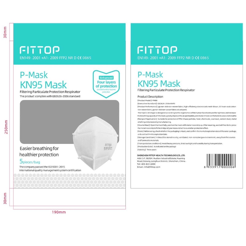 EÜ,FDA---FITTOP KN95