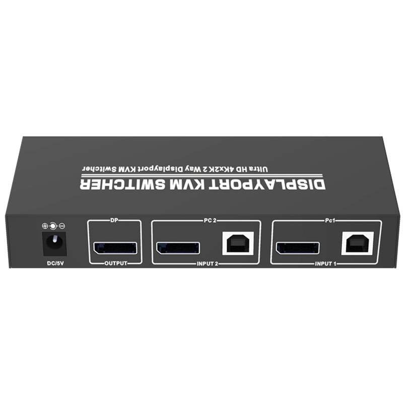 Tacaíocht KVM 2x1 Switcher Support 3D Ultra HD 4Kx2K @ 60Hz