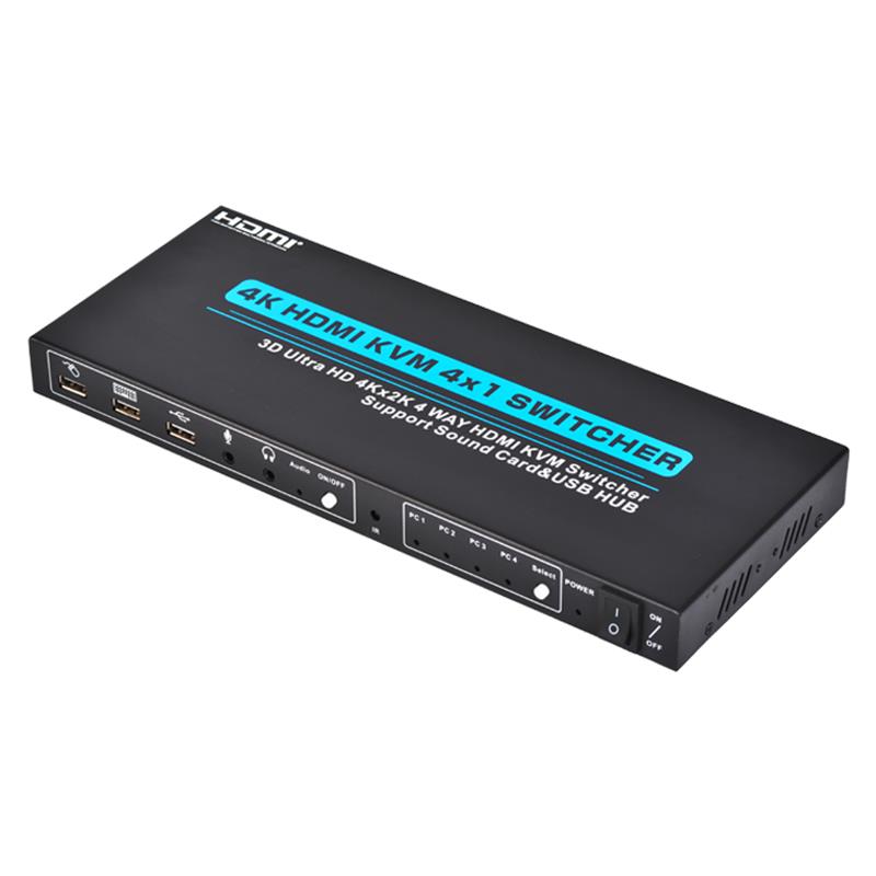 V1.4 HDMI KVM 4x1 Switcheri toetus 3D Ultra HD 4Kx2K/30Hz