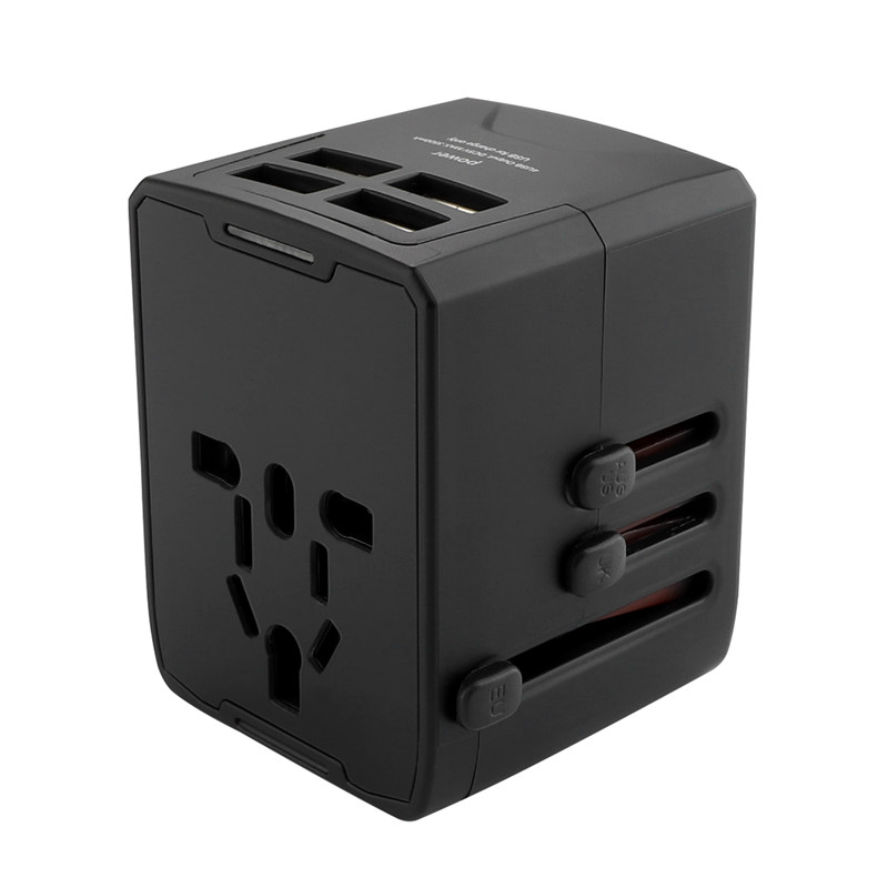 RRTRAVEL Power Plug Adapter - International Travel - 4 USB Ports for 150+ Riigid - 220 Volt Adapter - Travel Adapter Type C Tüüp G I of UK EU Europe (4 USB Travel Adapter)