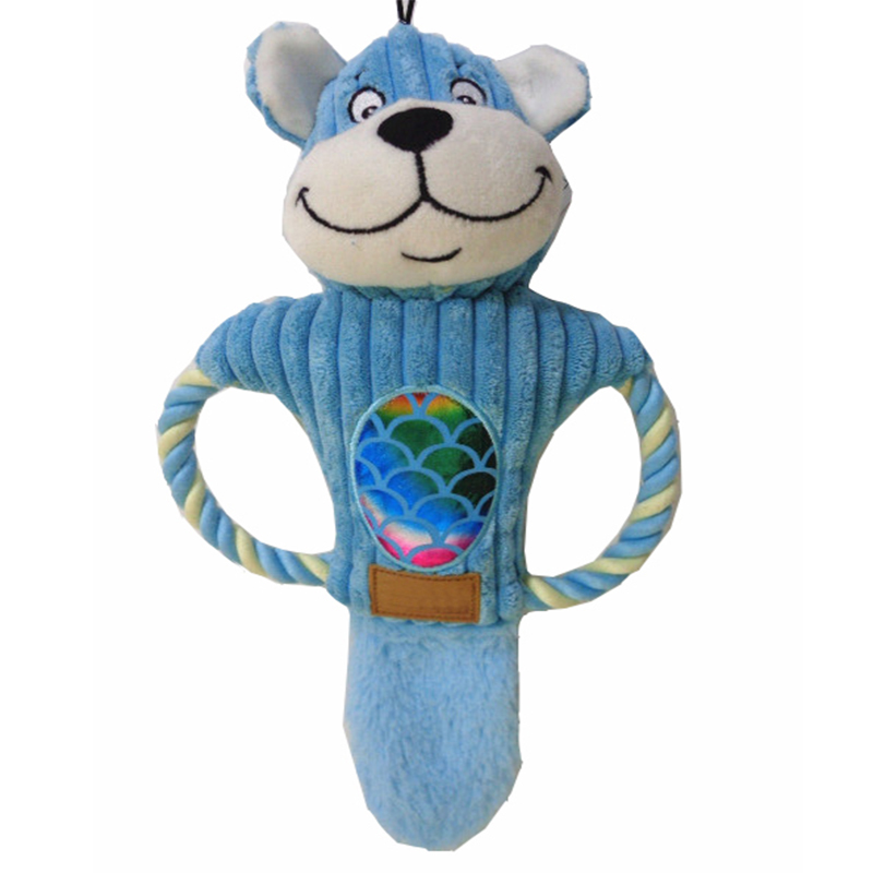 Cnó bréagán madraí pluide éicea-chairdiúil plush peataí le squeaker
