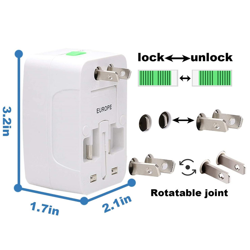 RRTRAVEL 931D Cuibheoir Cumhachta Taistil ar fud an Domhain, Cuibheoir Taistil Uilíoch Cuibheoir Breiseán Cumhachta AC le Calafoirt Dhé USB Do Chumhdaigh Ríomhaire Glúine Fón Cill AUS UK UK UK 150+ Tír