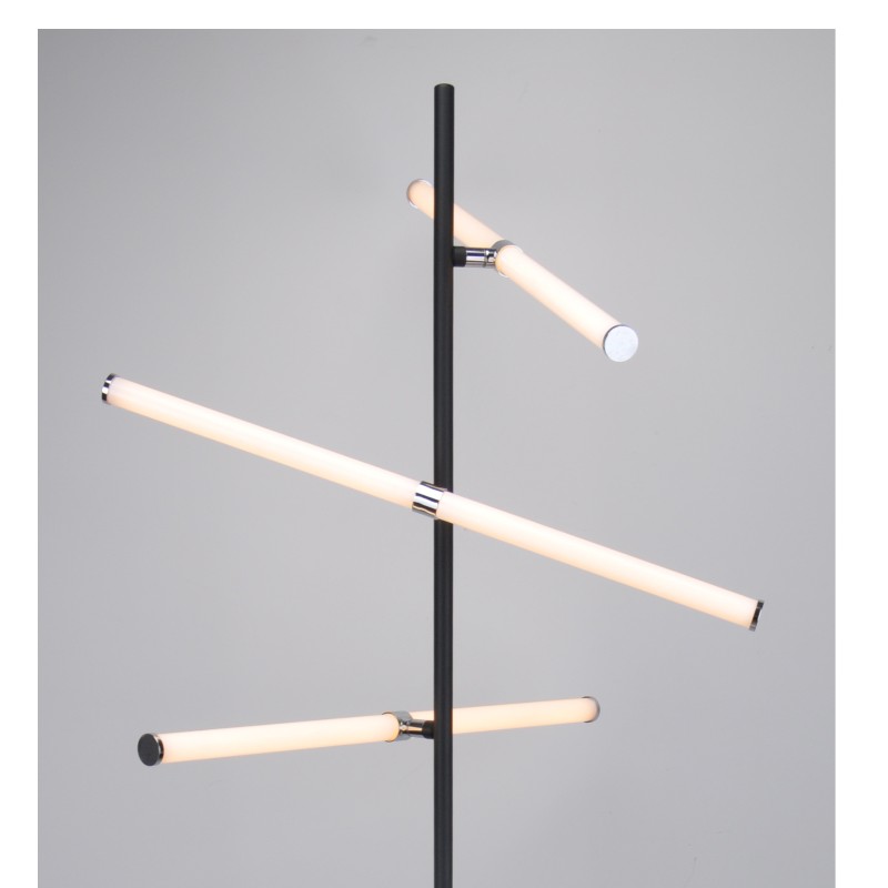 LED-põrandalamp, millel on 3pcs muudetav akrüültoru