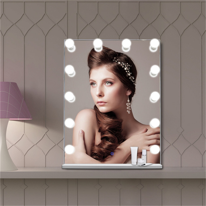 Hollywood make-up Vanity Mirror with Light Bulbs, Illuminte Vanity Dressing Laud Mirror Light