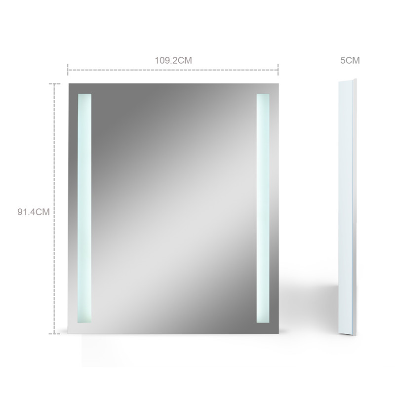 Hotel Light Up ristkülikukujulised valgustatud LED Wall Mirror Vannituba