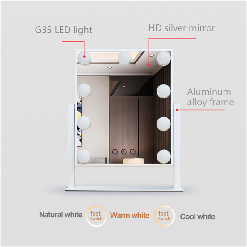 Puudutus Kontroll Dimmable Heledus 360 Pöörav Vanity make Hollywood Mirror 12-leed Bulbsiga