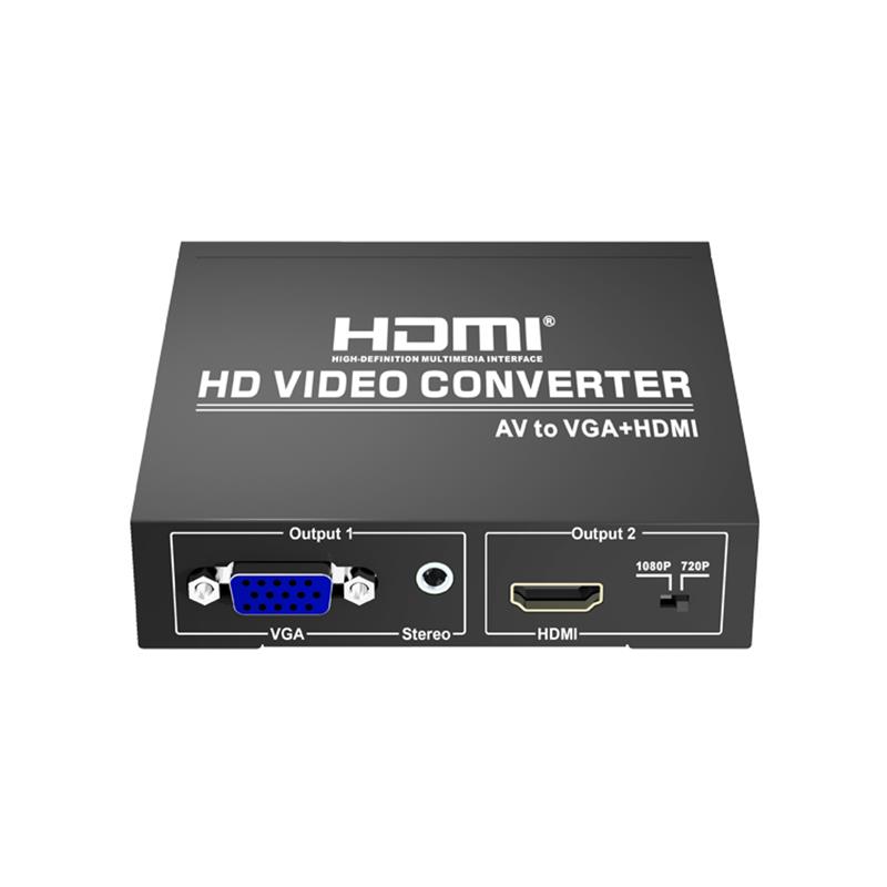 AV go VGA + HDMI Converter Up Scaler 720P / 1080P