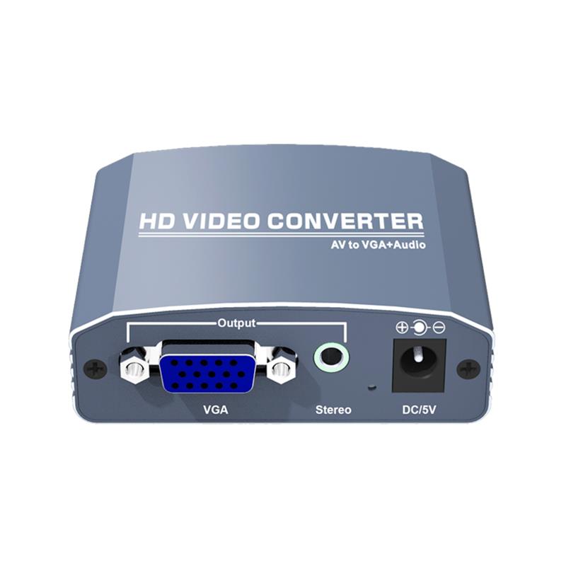 Scálaí Suas A / V go VGA + Stereo Converter Up 720P / 1080P