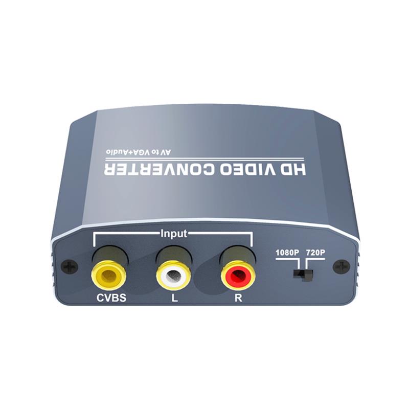 Scálaí Suas A / V go VGA + Stereo Converter Up 720P / 1080P