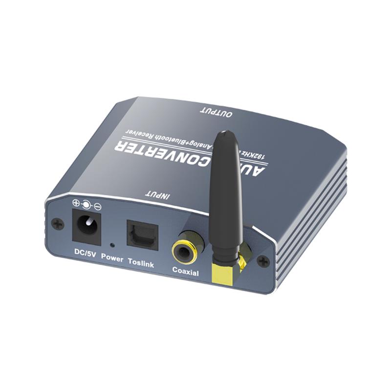 Tiontaire Fuaime Digiteach go Analógach le Tacaíocht Glacadóra Bluetooth 192KHz
