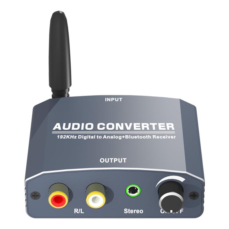 Tiontaire Fuaime Digiteach go Analógach le Tacaíocht Glacadóra Bluetooth 192KHz