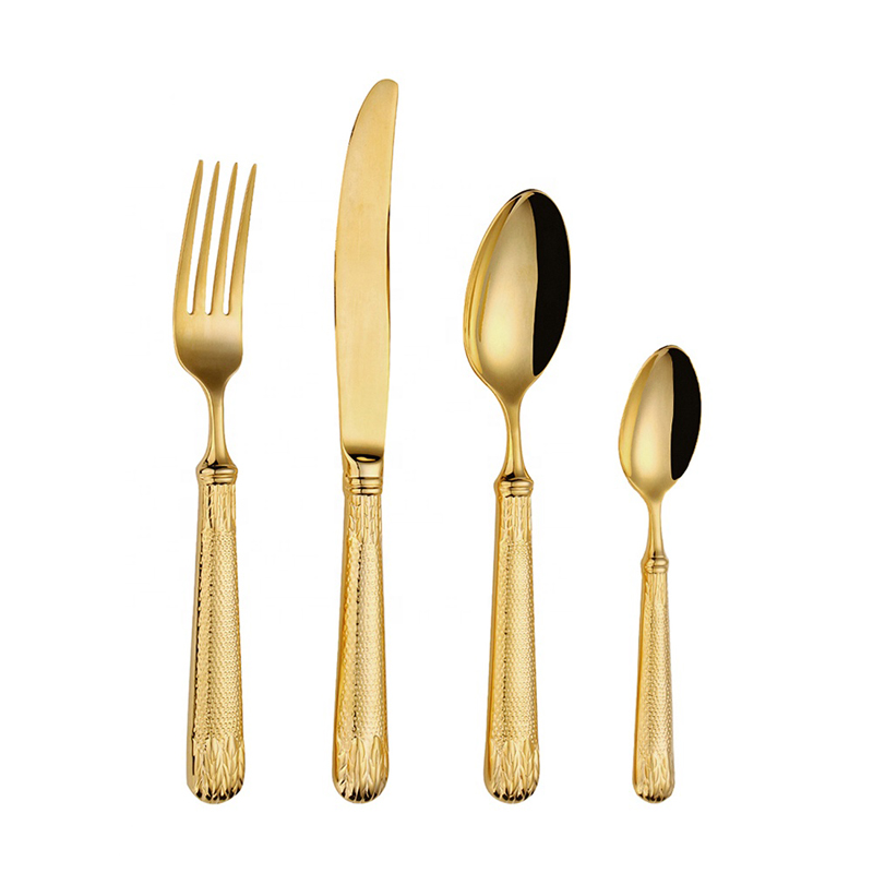 besteck flatware cutery flatware 18/10 sceanra agus forc sceanra le pvd órga