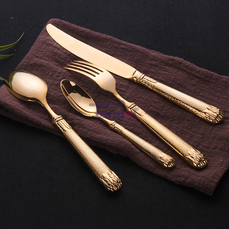 besteck flatware cutery flatware 18/10 sceanra agus forc sceanra le pvd órga