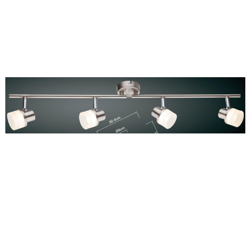 Spota faoi stiúir ardvoltais solas-4, le scáth plaisteach sorcóra