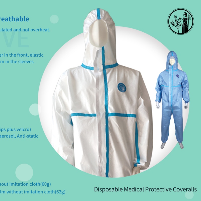 FOLUNSI Coveralls Cosanta Leighis Indiúscartha