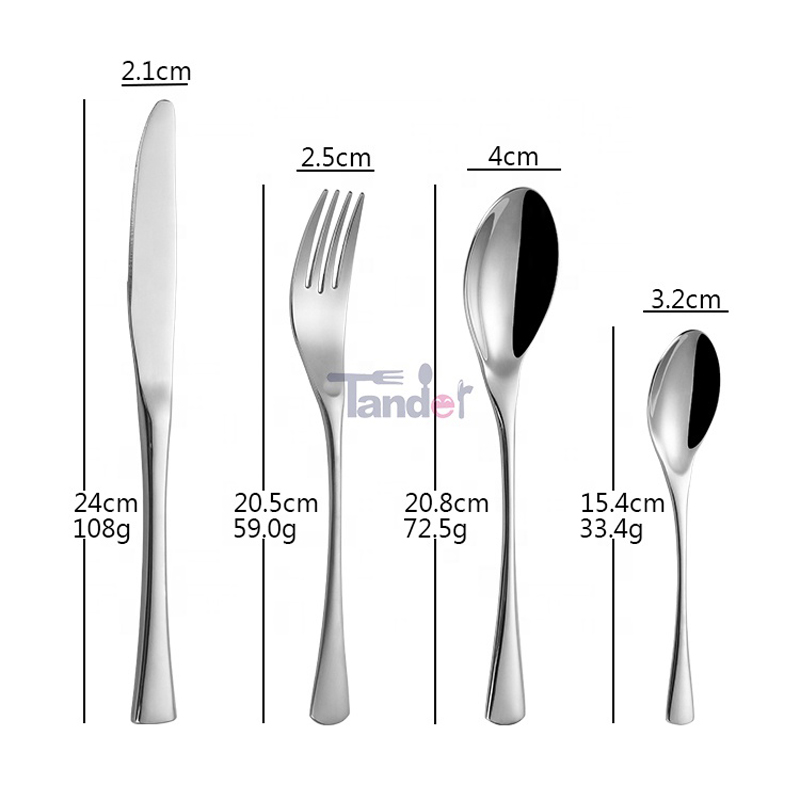 Kuldse hõbeda hõbenõud 18/8 Golden Western Custom Logo Flatware Stainless Steel Metal Hotel