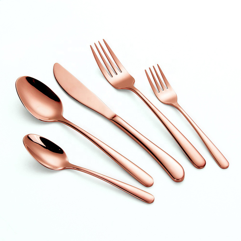 elegantne disain inox flatware komplekt laos roostevaba teras rose kuld söögiriistad