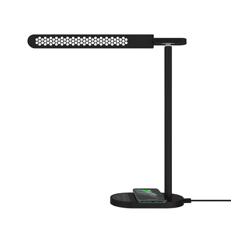LED Desk Lamp, millel on traadita laadimise jaam (iPhone või Android telefon)