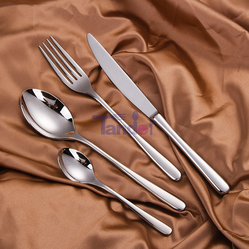 Kaasaegne Silver Stainless Steel High Quality Silverware Reubeldav Cutlery Wedding Flatware Set