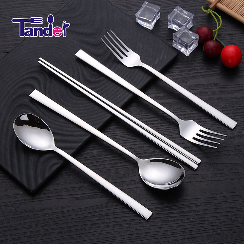 Earraí Baile Cruach Fstainless 18/10 Sraith Flatware Thin Stíl na Cóiré, Sraith Sceanra Cóiré