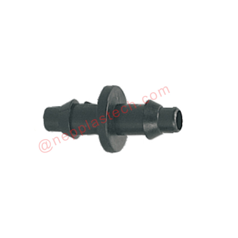 aianiisutussüsteemi kahekordsed okastatud sirged liitmikud 4*7mm voolikuga ääristatud tee ühendused lillepoti tilgutite jaoks