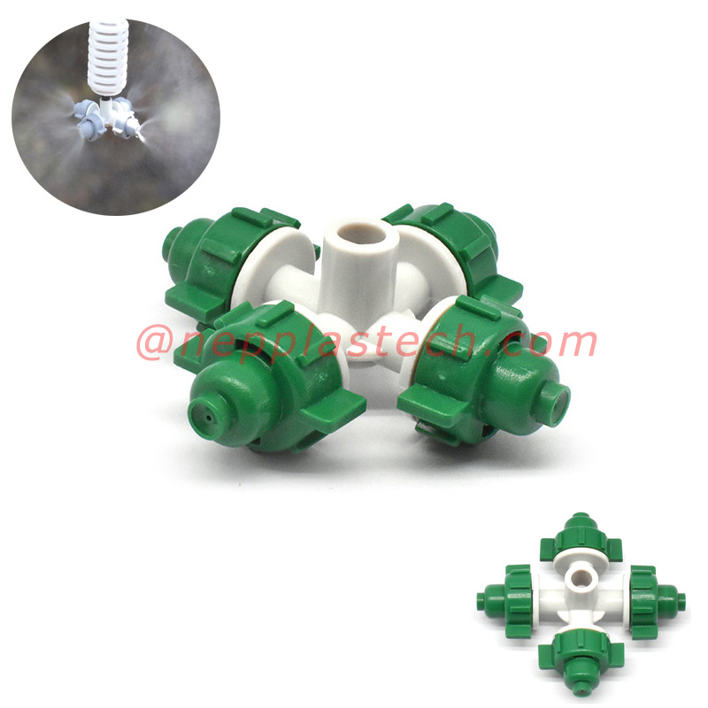 Fuaraíonn agus fuarú ceaptha teasa spraeire tras-adamhach ceo uisce ag sábháil uisciúcháin Micrea-sprinkler ceo