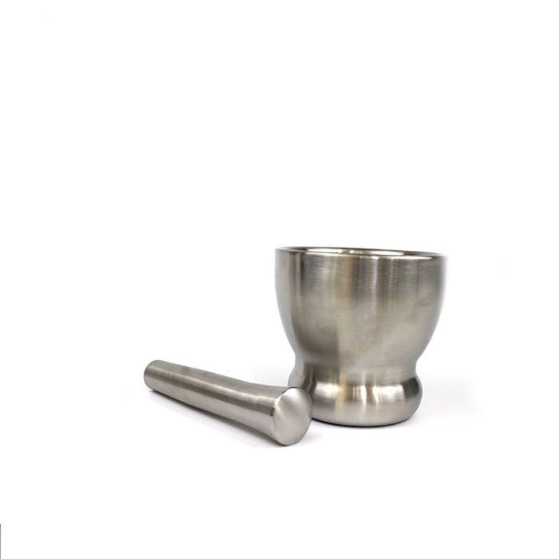 Cruach Dhosmálta 304 moirtéal agus tacar pestle, grinder spíosraí