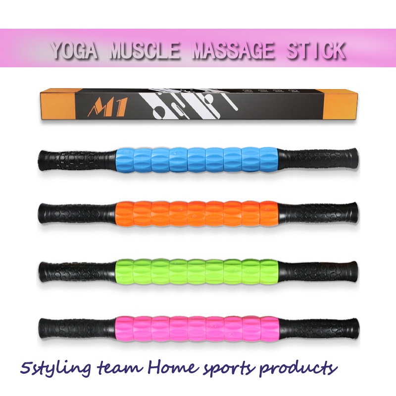 Fitness muskel massaaž stick Yoga sügava lihaste lõõgastumise massaaž telg Eraharidus fascia rull käigumassaaž stick