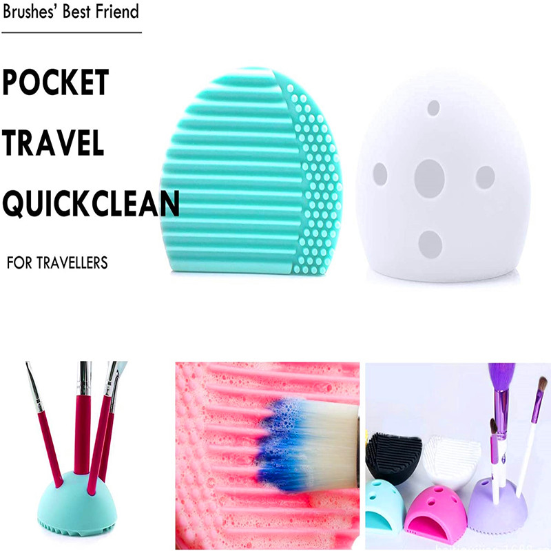 Scuab Makeup Glantóir Pad Glantóir Mata Scuaba Uibhe Silicone Lámh Scrubber Níochán Glove Mat Cruth le haghaidh Glanadh Gallúnach Láimhe Álainn Uirlisí Cúlpháirtí Cosmaideacha (3 ríomhaire mór)