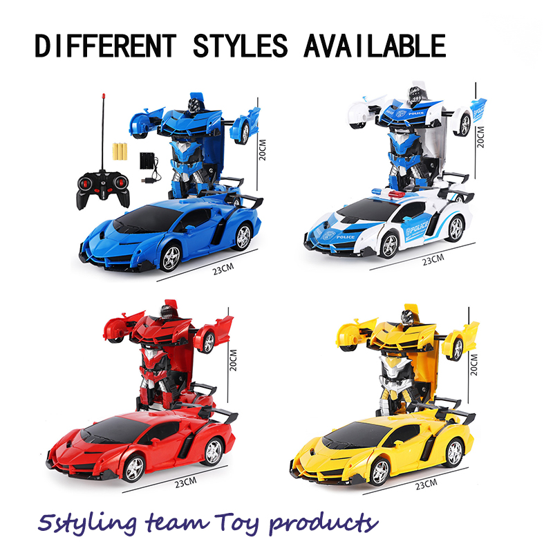 Xuezzishani elektrilise kaugjuhtimise auto 1:18 üks nupp pult deformatsioon auto robot simulatsioon mudelauto kott laadimine